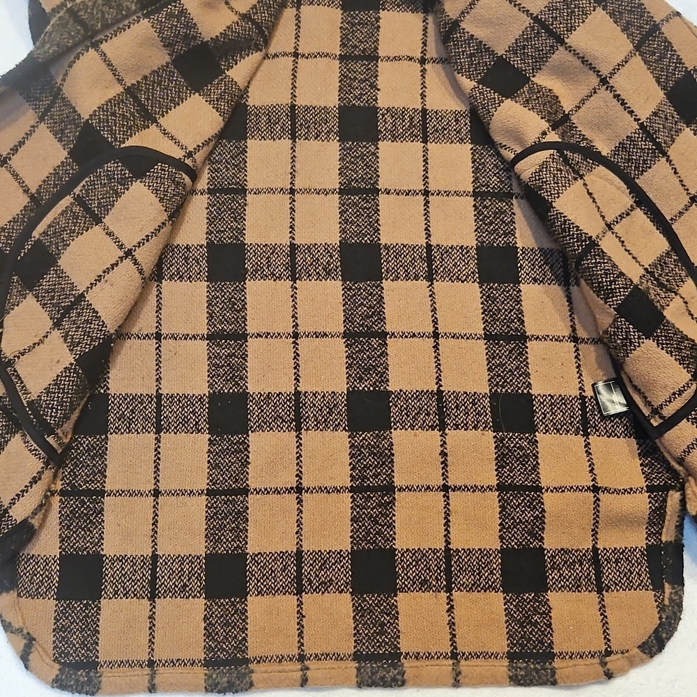 BB Dakota Neutral Plaid Sweater Dress XS Fall Winter Layering - Picture 4 of 10
